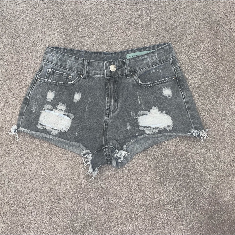 Grey Jean Shorts